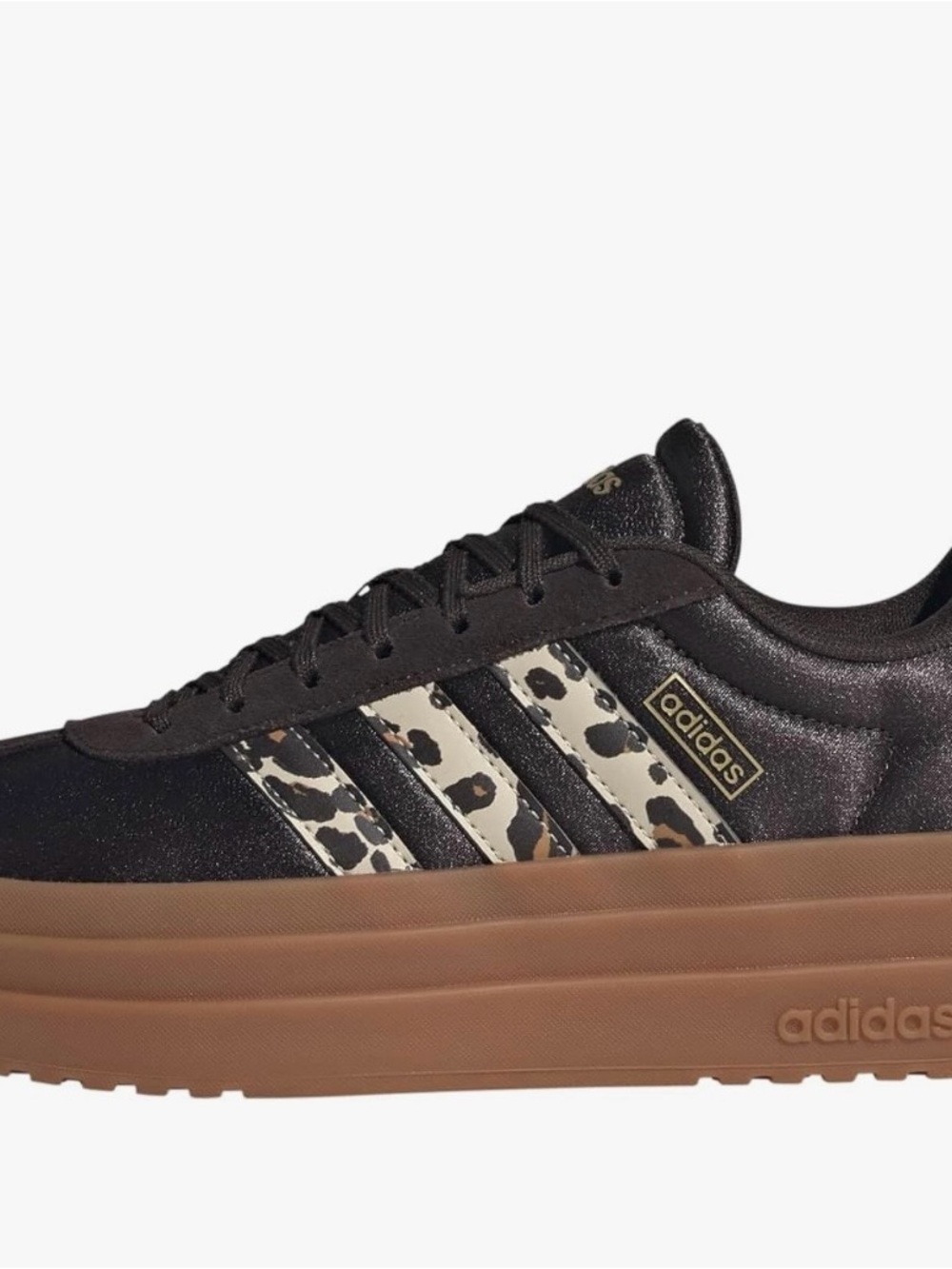 adidas Platform Sneaker in Chocolate Brown with Leopard Accent - Picture 10 of 10